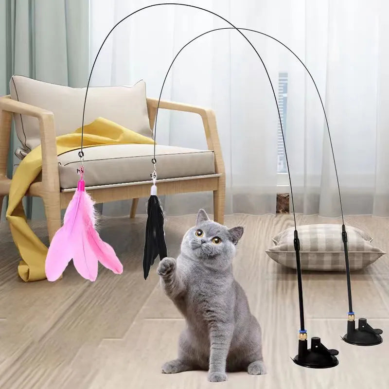 Interactive Feather Wand Toy